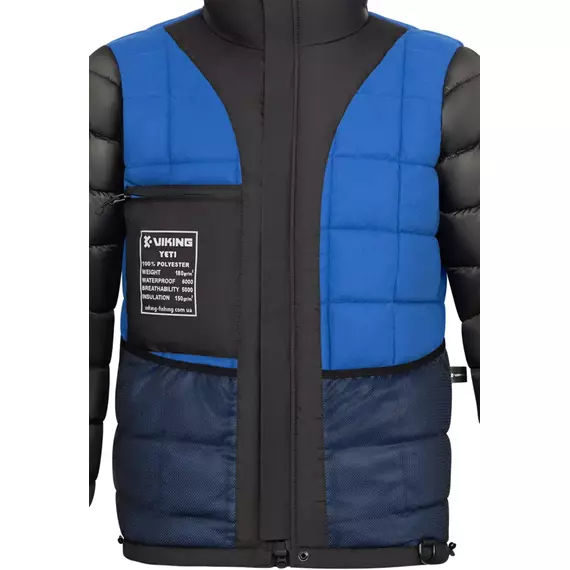 Куртка Viking Fishing Yeti M 150g 6K к:black/blue, Розмір: M, фото , изображение 6